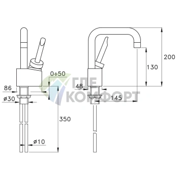 Смеситель для раковины Stella Box 3223 однорычажный, хром (BX 00117 CR00) - фото 2