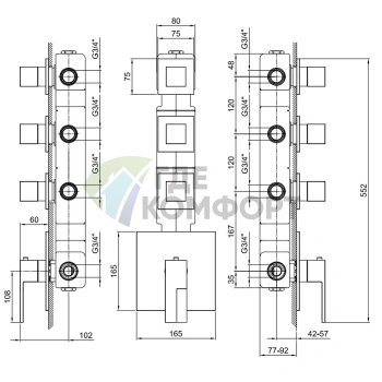 Ручка для смесителя Fantini AR/38 хромированная (38 02 394902) - фото 2