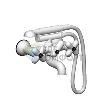 Настенный смеситель Fantini I Balocchi с ручным душем, белый матовый (60 29 0515) - фото 1