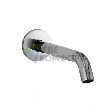 Настенный излив для ванны Fantini Nostromo в матовой натуральной стали (50 93 8432) - фото 1