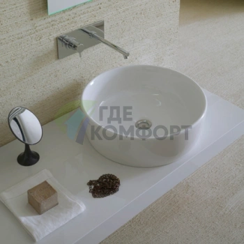 Раковина Globo Genesis 48х48х15 см накладная белая - фото 1