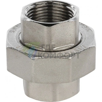 Разъемное соединение STOUT с внутренней резьбой американка ВB 3/4 никелированное - фото 3