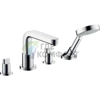 Смеситель Hansgrohe Metris S для установки на борт ванны 31446000 - фото 1