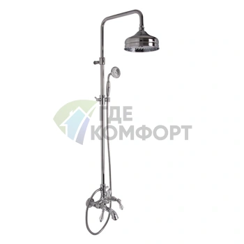 Смеситель для ванны FIMA Carlo Frattini Herend Chic с душевой стойкой и стразами SWAROVSKI (F5404/2CCR) - фото 1