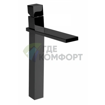Смеситель для раковины Bossini Cube: высокий однорычажный в матовом черном цвете (Z004303.073) - фото 1
