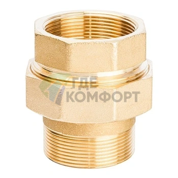 Разъемное соединение STOUT американка ВН с плоским уплотнением 2 латунное - фото 1