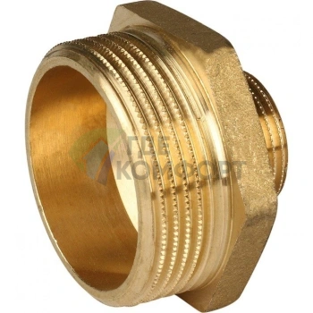 Ниппель STOUT НН переходной 1 1/2 х 3/4 латунный - фото 3