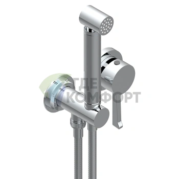 Гигиенический душ THG HAMPTONS с однорычажным смесителем и держателем, хром (G4R-A02-5840/MB) - фото 1