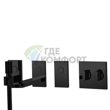 Встраиваемый смеситель Fima Carlo Frattini Switch термостат 3 поз черный мат (F5946NS) - фото 1