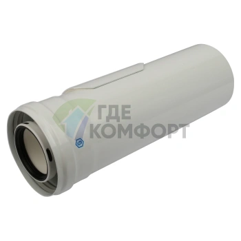 Элемент дымохода конденсационного Stout DN60/100 м/п PP-AL 310 мм с инспекционным окном SCA-8610-010310 - фото 1