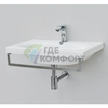 Раковина Artceram Blend подвесная-накладная-встроенная с 1 отв под смесительитель 71х45см цвет белый - фото 3