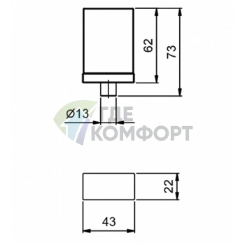 Ручка для смесителя Fantini Venezia из муранского стекла хром-красный (29 02 N448CC) - фото 2