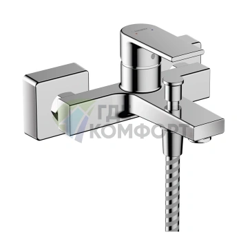 Смеситель для ванны Hansgrohe Vernis Shape настенный с душем и системой экономии воды (71453000) - фото 1