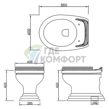 Приставной унитаз Migliore Milady BI с инсталляцией: компактное решение для современного санузла - фото 3