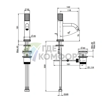 Смеситель для раковины FIMA Carlo Frattini Spillo tech коллекция G, хром (F3031XSGCR) - фото 2