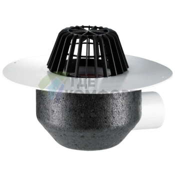 Кровельная воронка HL64P с листвоуловителем и теплоизоляцией