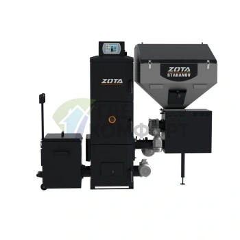 Твердотопливный автоматический котел Zota Stahanov Black-35 - фото 4