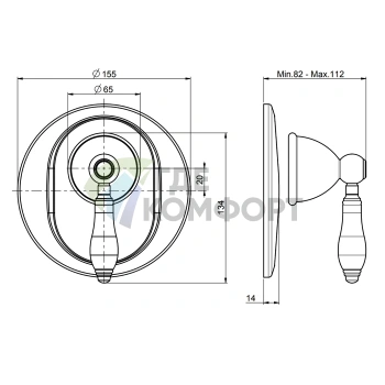 Смеситель для душа встроенный FIMA Carlo Frattini Herend хром (F5409/1CR) - фото 2