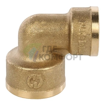 Угольник Stout внутренняя/внутренняя резьба латунный ВВ 3/4 x 1/2 - фото 4