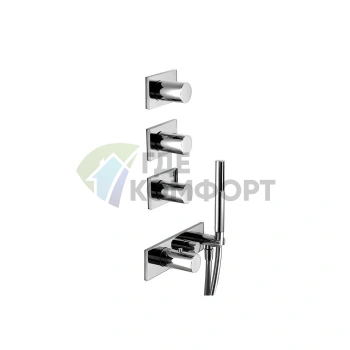 Термостат для душа Fantini Milano на 4 выхода, 3/4, наружный монтаж, хром (31 02 4714B) - фото 1