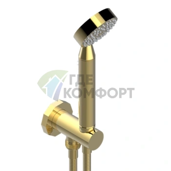 Душевой набор THG Les Ondes с ручным душем в цвете Soft matt gold (G8A-F31-54) - фото 1