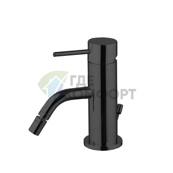 Смеситель для биде FIMA Carlo Frattini Spillo Up с донным клапаном, матовый черный (F3032NS) - фото 1