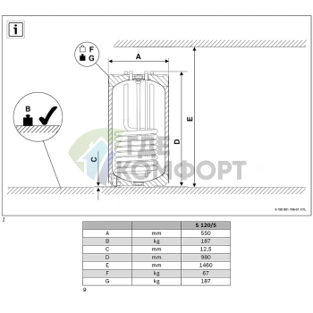 Водонагреватель Buderus Logalux S120.5 S-B - фото 2