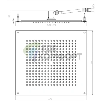 Угловая душевая кабина BOSSINI DREAM-CUBE 470x470 мм, матовый белый (H38459.045) - фото 2