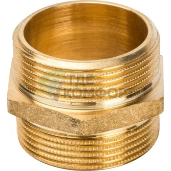 Ниппель STOUT НН 1 1/2 наружная резьба латунный - фото 2