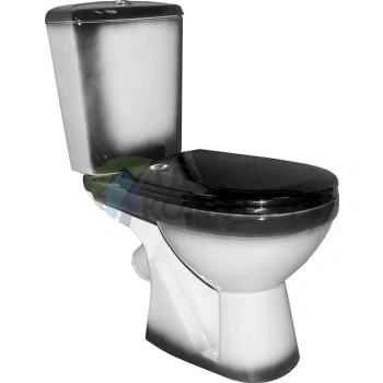 Унитаз-компакт Rosa Комфорт: элегантный и эргономичный в черном цвете