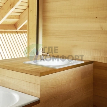 Раковина BETTE COMODO встраиваемая на столешницу 60х49 5х12 см эмал с 1 отв под смеситель и перелива с креп в компл цвет белый (A200 HLW1) - фото 4