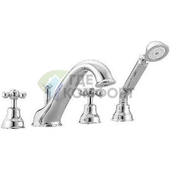 Смеситель для ванны CISAL Arcana Ceramic на 4 отверстия, хром (AC00026021) - фото 1