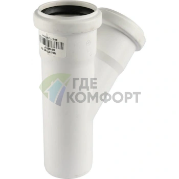 Тройник канализационный Raupiano Plus 50/50х45° REHAU (РЕХАУ - 11212341001) - фото 4