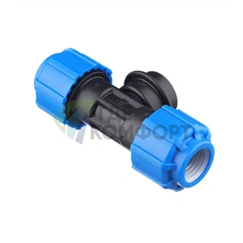 Тройник с внутренней резьбой 20x1/2x20 ПНД Политэк - фото 3