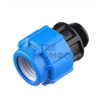 Муфта с наружной резьбой 32x1 1/4 ПНД Политэк - фото 2