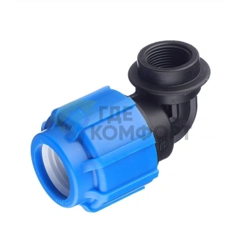 Уголок с внутренней резьбой 32x3/4 ПНД Политэк - фото 3