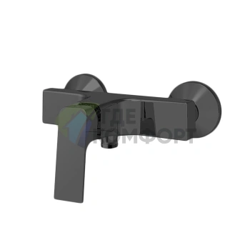 Смеситель для душа Carlo Frattini Fima настенный, черный матовый (без душевого комплекта) (F3385/1NS) - фото 1