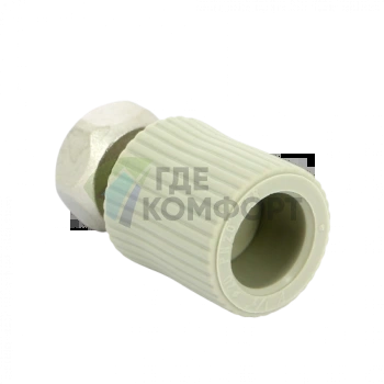 Переходник с накидной гайкой и вварным латунным патрубком PPR 20х1/2 FV-Plast - фото 2