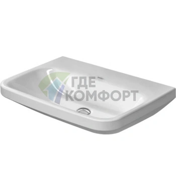 Медицинская раковина Duravit DuraStyle 650x440 мм без перелива и отверстия под смеситель, белая (2324650070) - фото 1