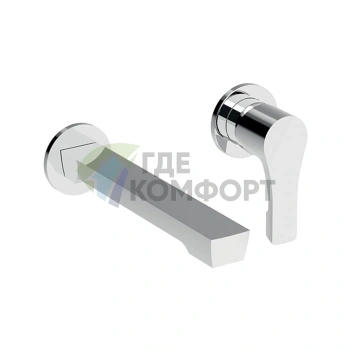 Смеситель для раковины SIMAS OSLO настенный, излив 200 мм, хром (OSMMLM cr)