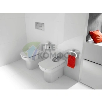 Унитаз приставной компактный Roca Dama Senso с системой автоматического смыва - фото 2