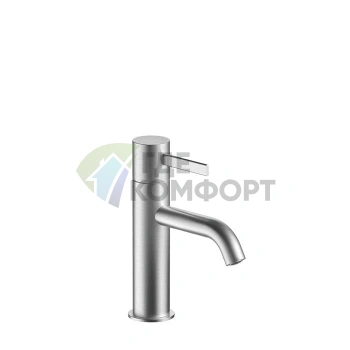 Смеситель для раковины Fantini AF/21: матовая натуральная сталь, излив 126 мм (27 93 A704WF) - фото 1