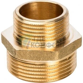 Ниппель STOUT НН переходной 1 1/4 х 3/4 латунный - фото 2