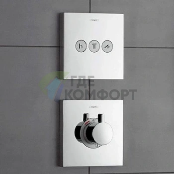 Термостат Hansgrohe ShowerSelect Highflow для комфортного и экономного душа - фото 2