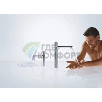 Набор для ванной Hansgrohe: термостатический смеситель Ecostat 100 для душа и раковинный Talis Select - фото 2