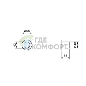 Запорный шаровой вентиль Fantini NOSTROMO, стильный черный матовый (87 13 G591B) - фото 2