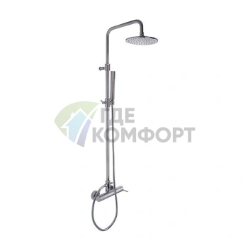 Смеситель для душа FIMA Carlo Frattini Spillo Up со стойкой, верхним душем и комплектом (F3035/2CR) - фото 1