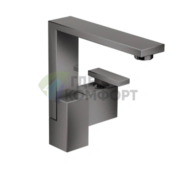 Смеситель для раковины AX Edge 190 полированный черный с донным клапаном push-open (46020330) - фото 1