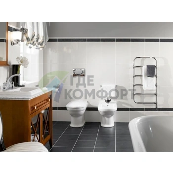 Унитаз приставной Villeroy & Boch Hommage 6663R210R2 (белый star white) - фото 2