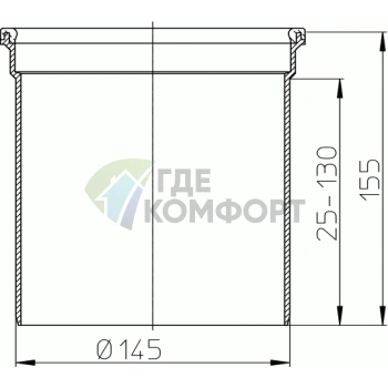 Удлинитель HL350 для трапов и кровельных воронок - фото 2